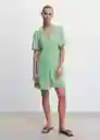 Vestido Brasil-H Verde Talla L Mujer Mango