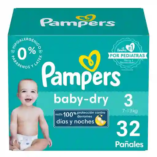 Pampers Pañal Desechable Baby Dry Etapa 3 32 Und
