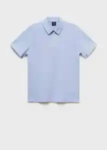 Camisa Polo Ezequi Celeste Talla S Hombre Mango