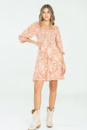 Vestido Corto Animal Print