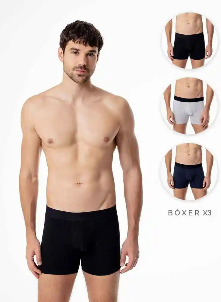 Boxer Ajustado Pqt Hombre M-stdo 3