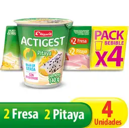 Alqueria Alimento Lácteo Bajo en Grasa Sabor a Fresa y Pitaya