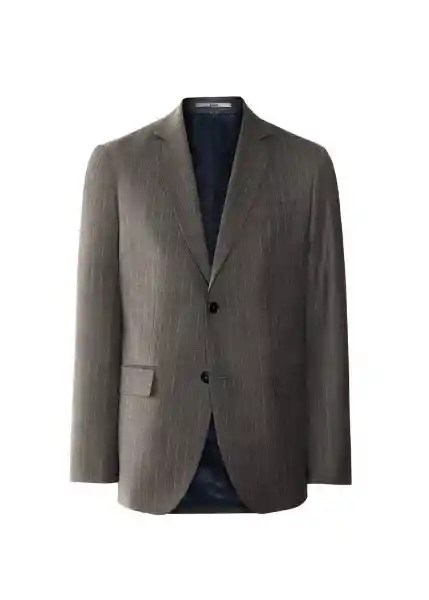 Blazer Americana Breda Gris Claro Vigoré Talla 46 Hombre Mango