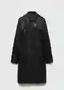 Gabardina Trench Polanapu Negro Talla M Mujer Mango