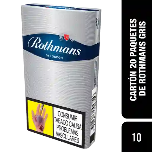 Rothmans Cigarrillos Gris Caja x 20 Unidades