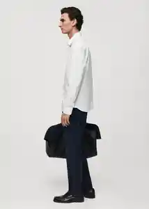 Camisa Arezza Blanco Talla L Hombre Mango