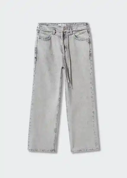 Jeans Bohemian Tejano Gris Talla 42 Mujer Mango