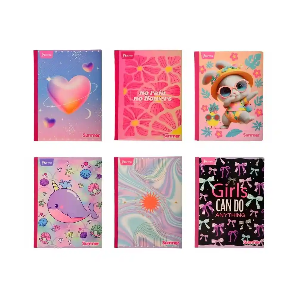 Cuaderno Norma 50 Hojas Cuadriculado Fem Surtido