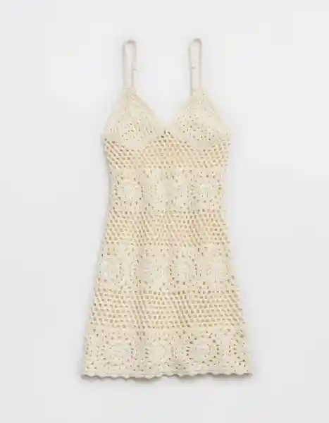 Vestido Aerie Beige Talla: MEDIUM 1907109 American Eagle
