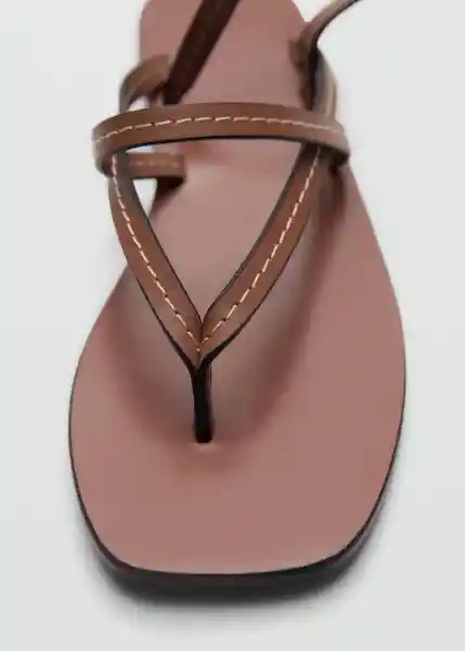 Sandalias Tiza Cuero Talla 39 Mujer Mango