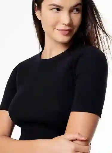 Camiseta Manga Corta L-negro