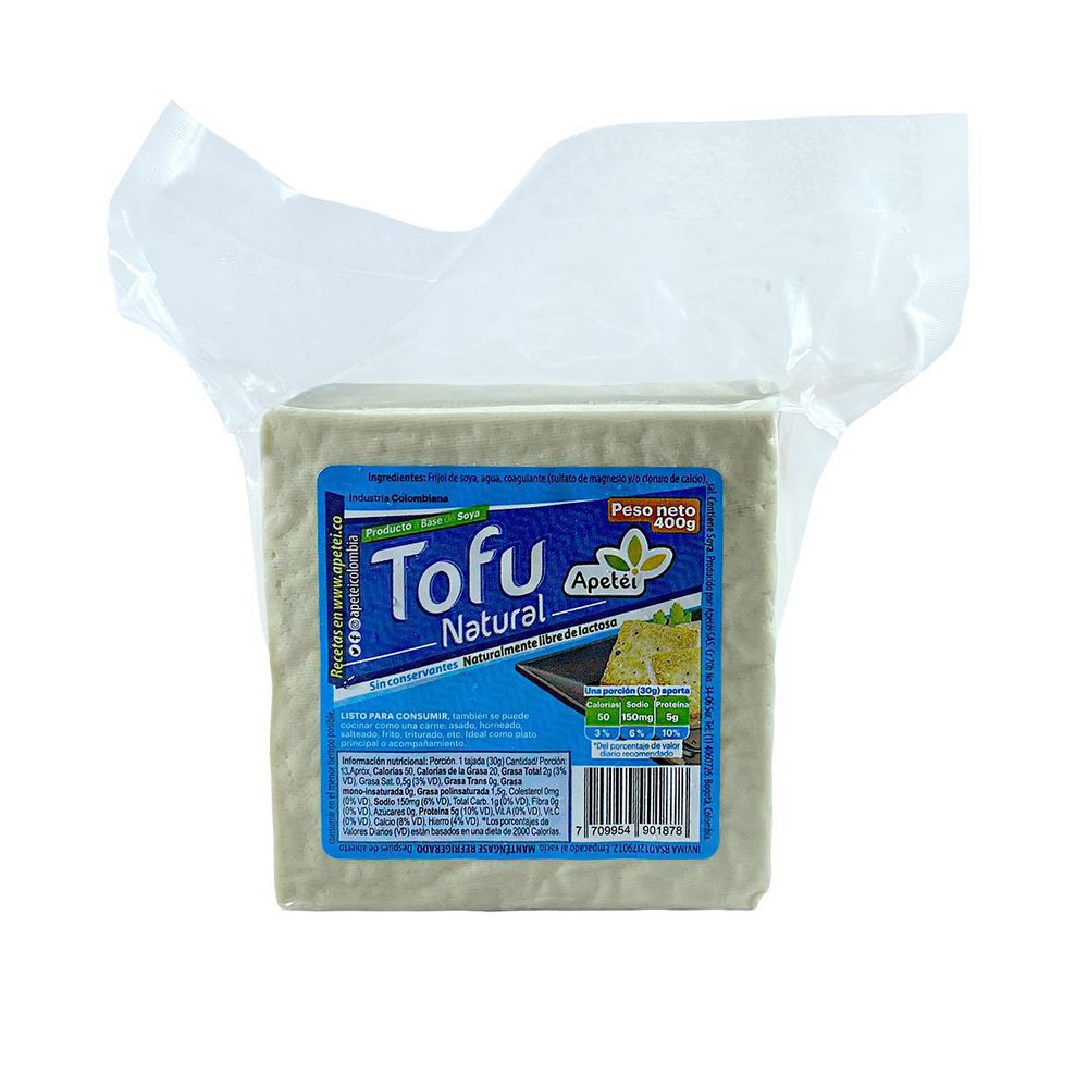 Tofu Apetei Natural A Base De Soya (400 gr)