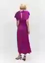 Vestido Vuelo Morado Talla M Mujer Mango