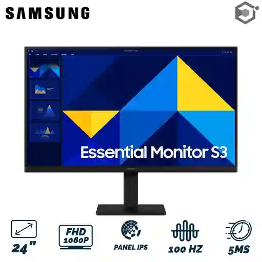 Monitor Samsung S3 Essencial Ls24d300ganxza 100hz 5 Ms Ips Fhd