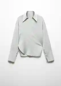 Camisa Molina Plata Talla XS Mujer Mango