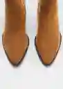 Botines Adri Tabaco Talla 37 Mujer Mango