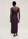 Vestido Bahía Marrón Talla S Mujer Mango