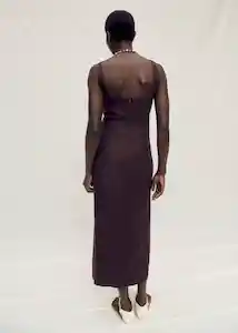Vestido Bahía Marrón Talla S Mujer Mango