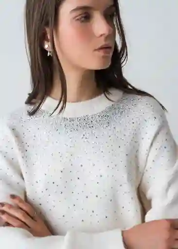 Suéter Tejido Mujer Crudo Puro Claro Talla M 583G087 Naf Naf