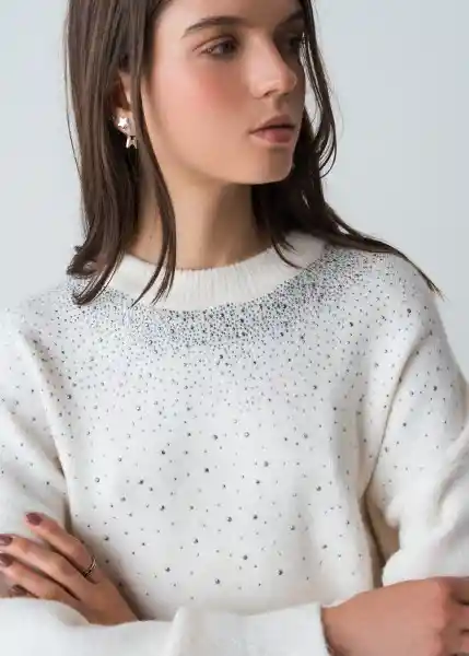 Suéter Tejido Mujer Crudo Puro Claro Talla M 583G087 Naf Naf