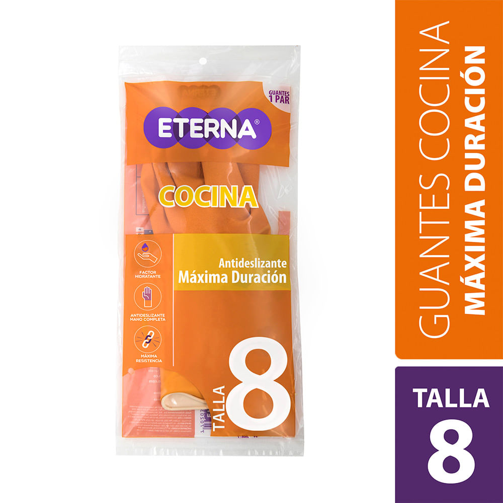 Eterna Guantes de Cocina Máxima Duración Talla 8 2 und
