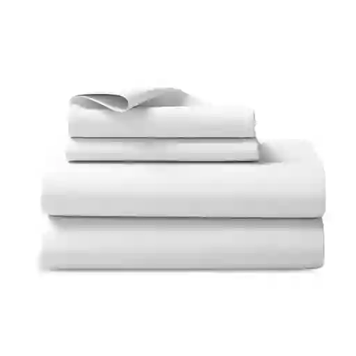 Juego de Cama en 300 Hilos 100% Algodón Blanco