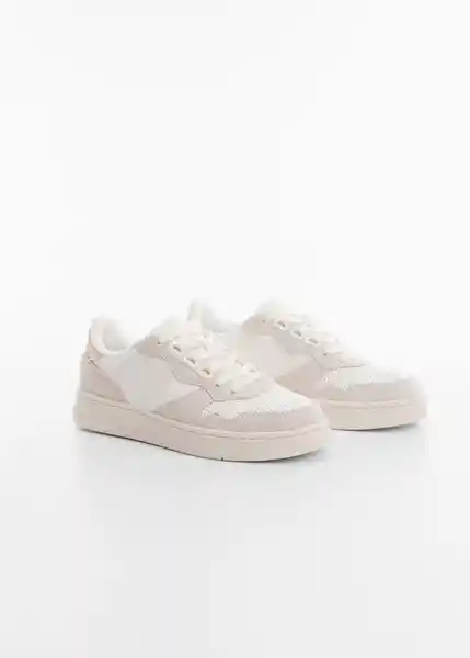 Zapatos Deportiva Match Blanco Talla 37 Mujer Mango