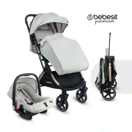 Bebesit Coche Travel System Compacto Pixel Beige