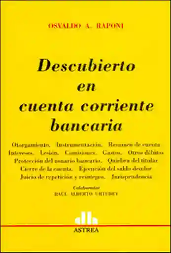 Corriente Descubierto En Cuentabancaria - Osvaldo Raponi