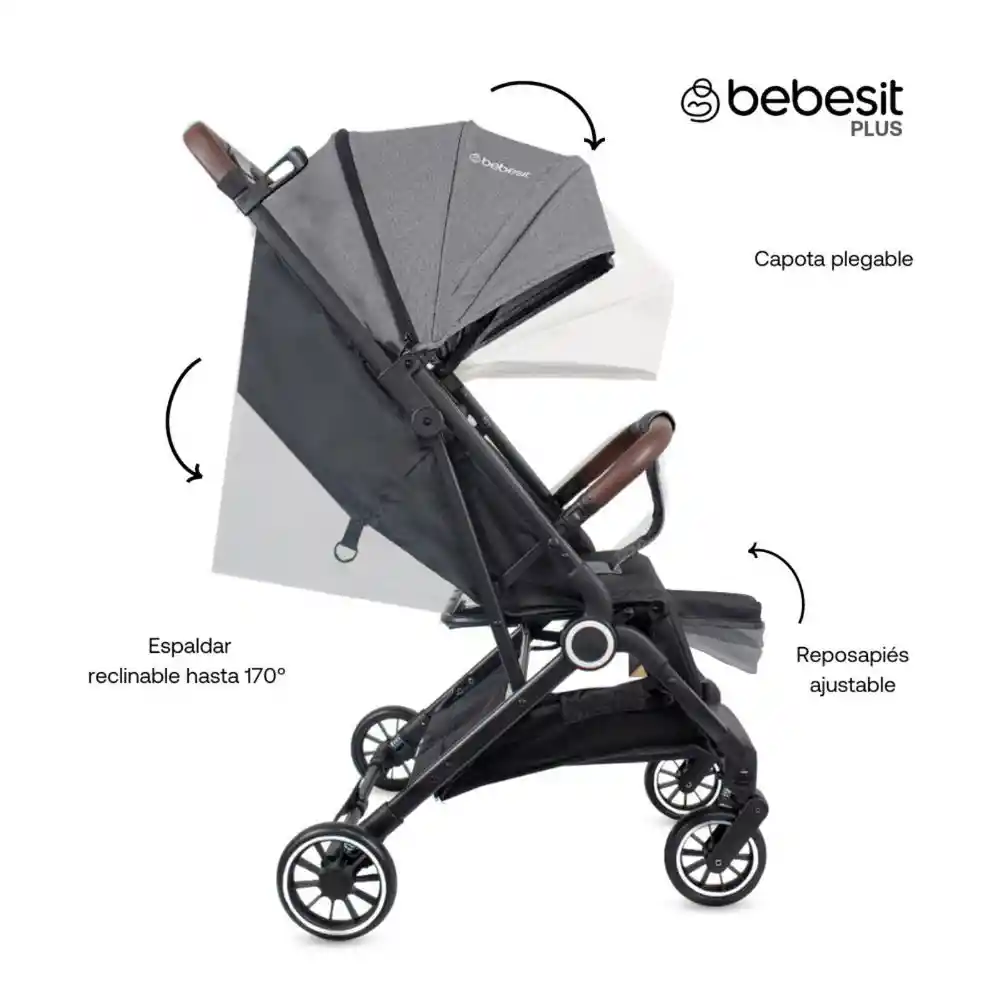Coche Travel System Compacto Micro Bebesit Gris Bebesit Jctsx5gy