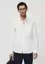 Camisa Arezza Blanco Talla L Hombre Mango