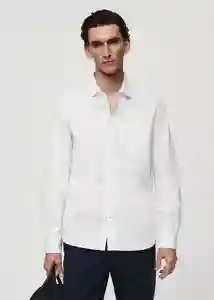 Camisa Arezza Blanco Talla L Hombre Mango