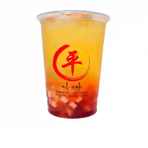 Bubble Tea de Fresa y Lychee 16 Oz