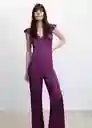 Enterizo Mono Lia Morado Talla 18 Mujer Mango