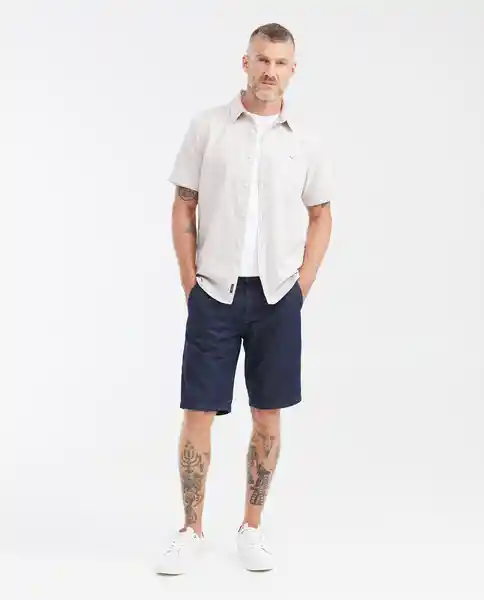 Bermuda Masculino Azul Clasico Oscuro Talla 34 Chevignon