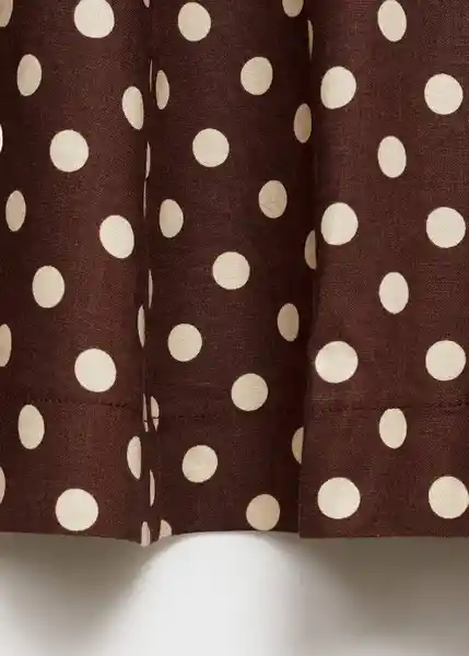 Falda Romeo Chocolate Talla 34 Mujer Mango