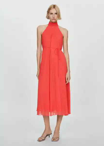 Vestido Adela Coral Talla XL Mujer Mango