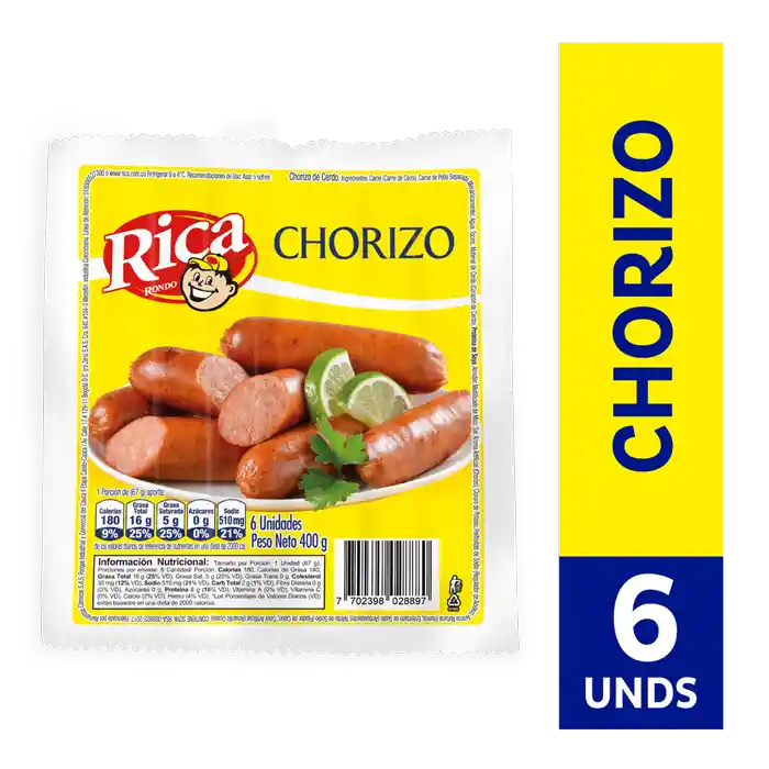 Rica Rondo Chorizo de Cerdo
