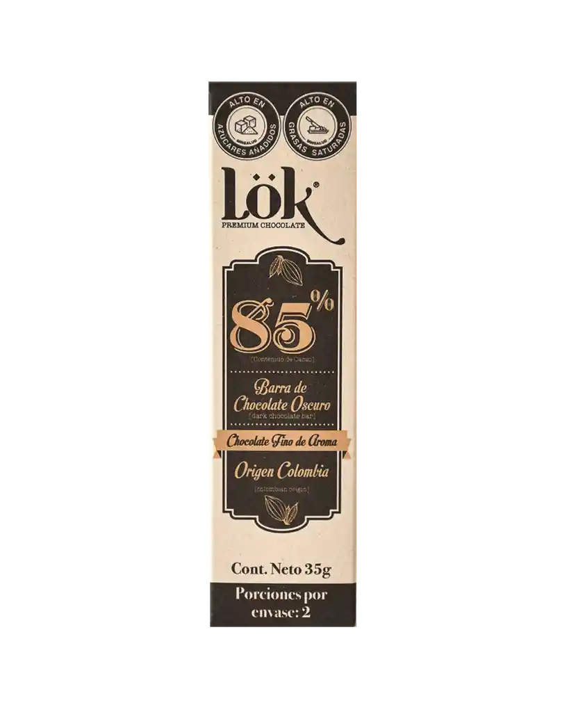 Lok Chocolate 85% Cacao 35 g