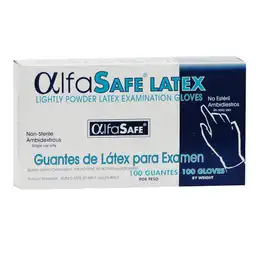 Alfa Safe Guantes de Látex para Examen