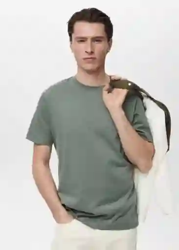 Camiseta Cherlo Khaki Talla S Hombre Mango