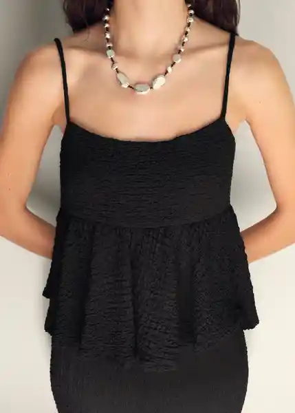 Top Veronica Negro Talla S Mujer Mango