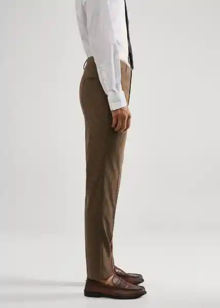 Pantalón Paulo Marrón Talla 40 Hombre Mango