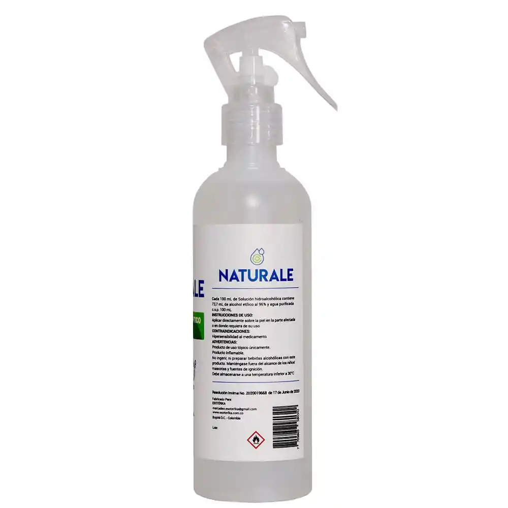 Naturale Alcohol Naturale Antiseptico Spray 70% X 250Ml