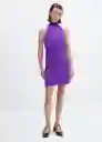 Vestido Charlot Morado Talla S Mujer Mango