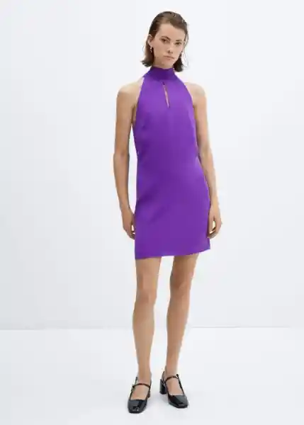 Vestido Charlot Morado Talla S Mujer Mango