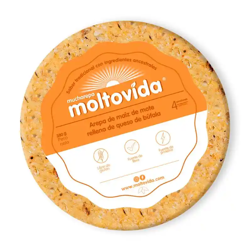 Arepa Maiz Mote Queso Bufala X4 *380gr