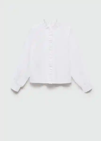 Camisa Candela Blanco Talla 06 Niñas Mango