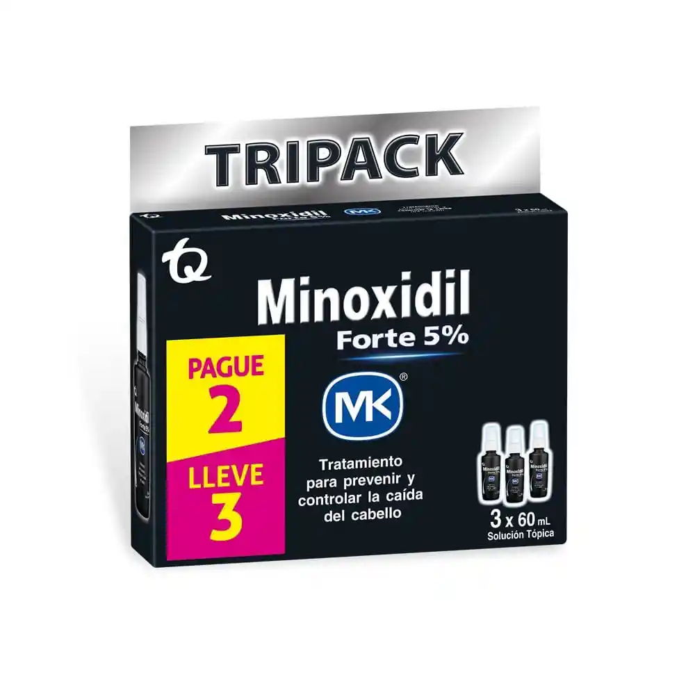 Mk Minoxidil Forte Tratamiento para Prevenir la Caída del Cabello