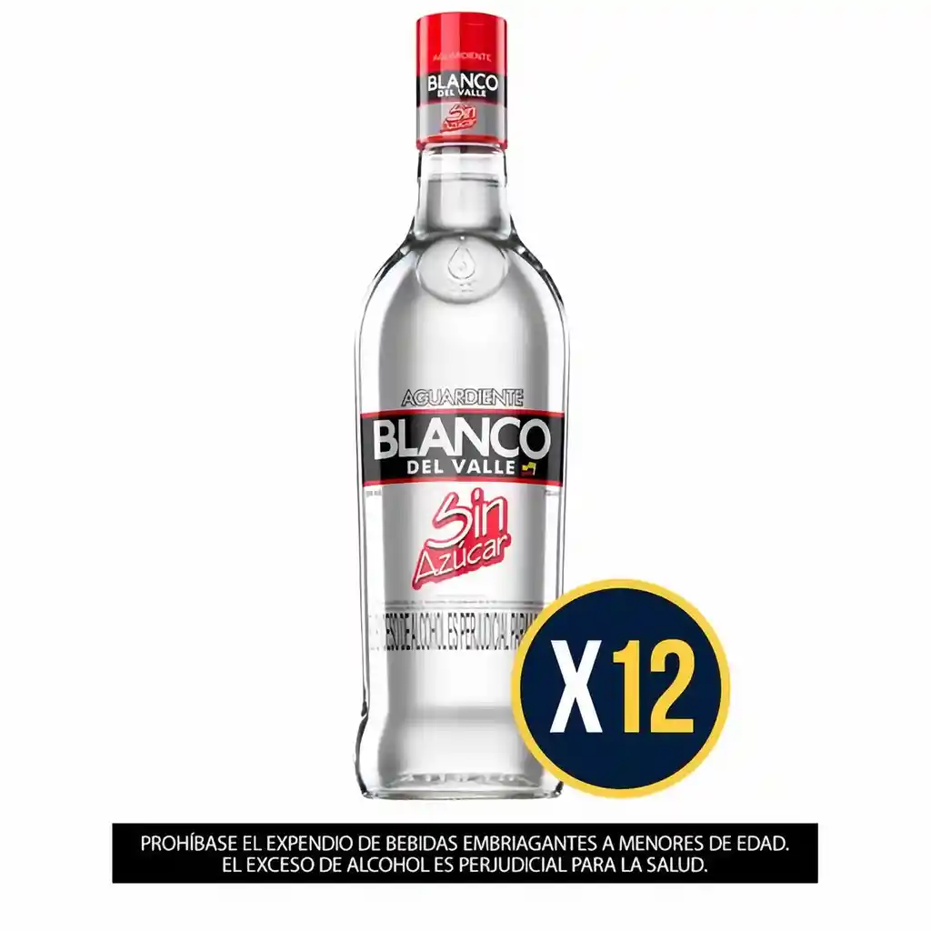 Blanco del Valle  Pack X12 Botellassin Azucar 750 Ml